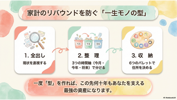 おかね６パレット🄬で叶う
家計の整理・収納【解説動画】