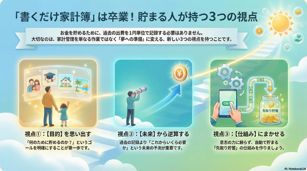 【第1回】まだ家計簿で消耗してない⁉️
貯まる土台を作るための「3つの視点」