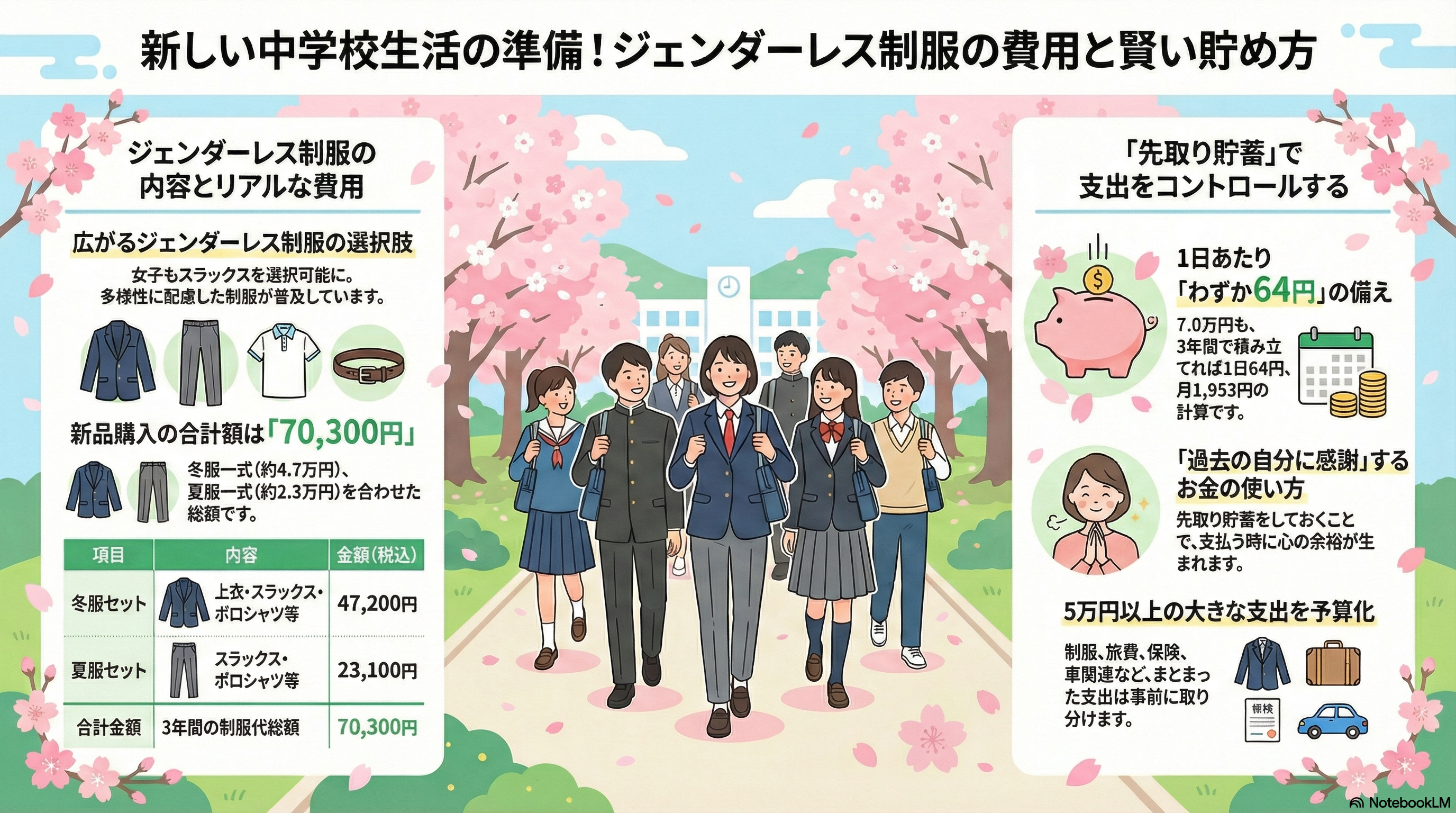 娘の新しい制服は、ジェンダーレスだった！～実際かかった費用も公開～