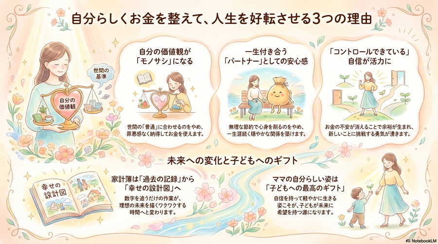 自分らしく生きるのに10年かかったから言いたい、【自分らしく】お金を整えると人生が好転する３つの理由