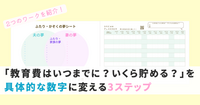 【続け方編】第4回：目的と目標設定 
〜「教育費は、何の為に？いつまでに？いくら貯める？」を具体的な数字に変える3ステップ〜