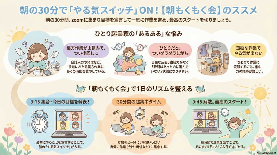 【朝もくもく会】をゆる募集します♪